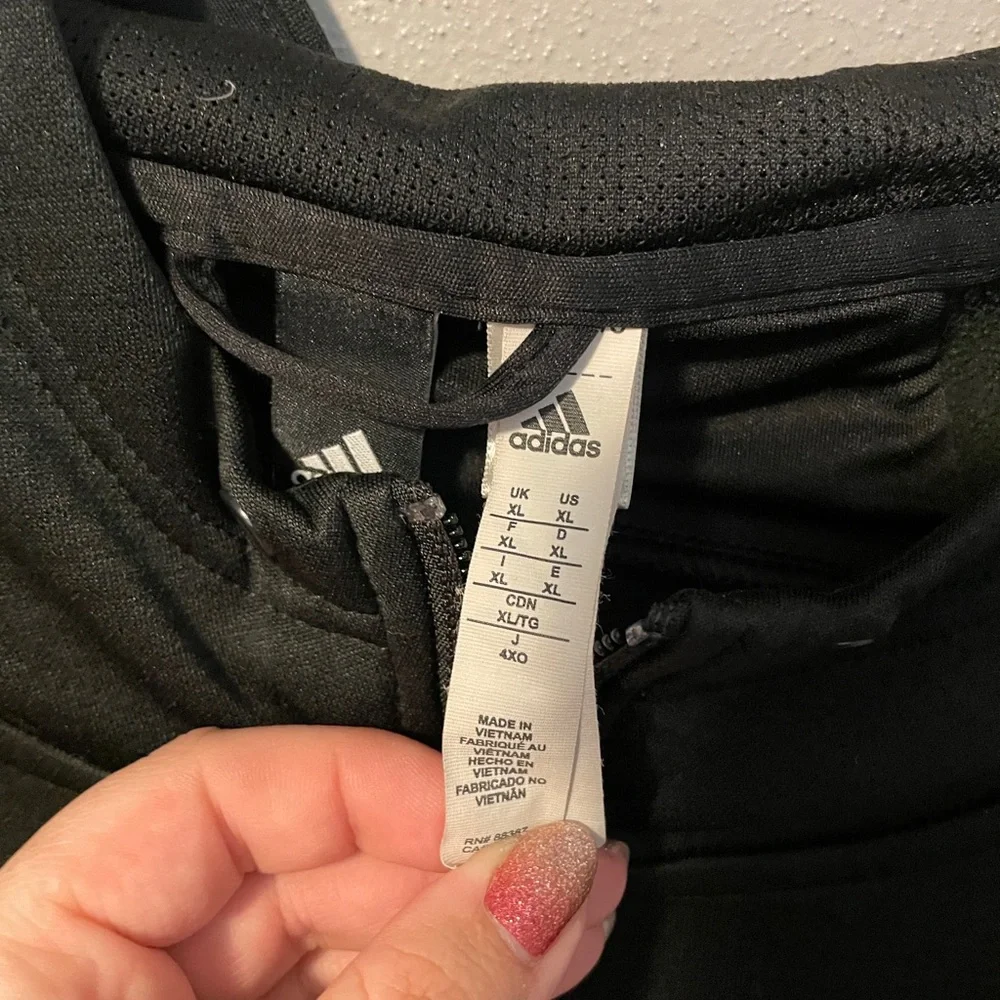 Adidas Black Full-Zip Hoodie - Picture 2 of 3